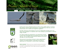 Tablet Screenshot of natureguidesotago.co.nz